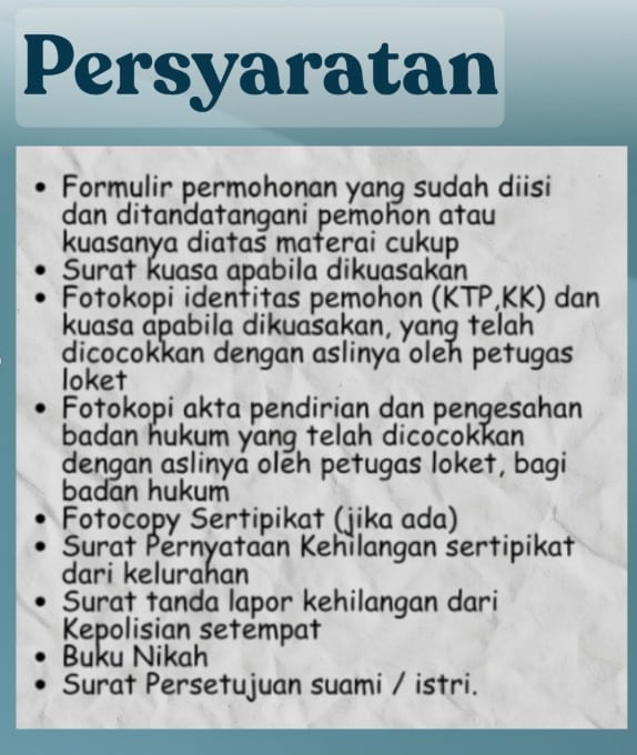 prosedur penggantian sertipikat tanah hilang di kantor pertanahan