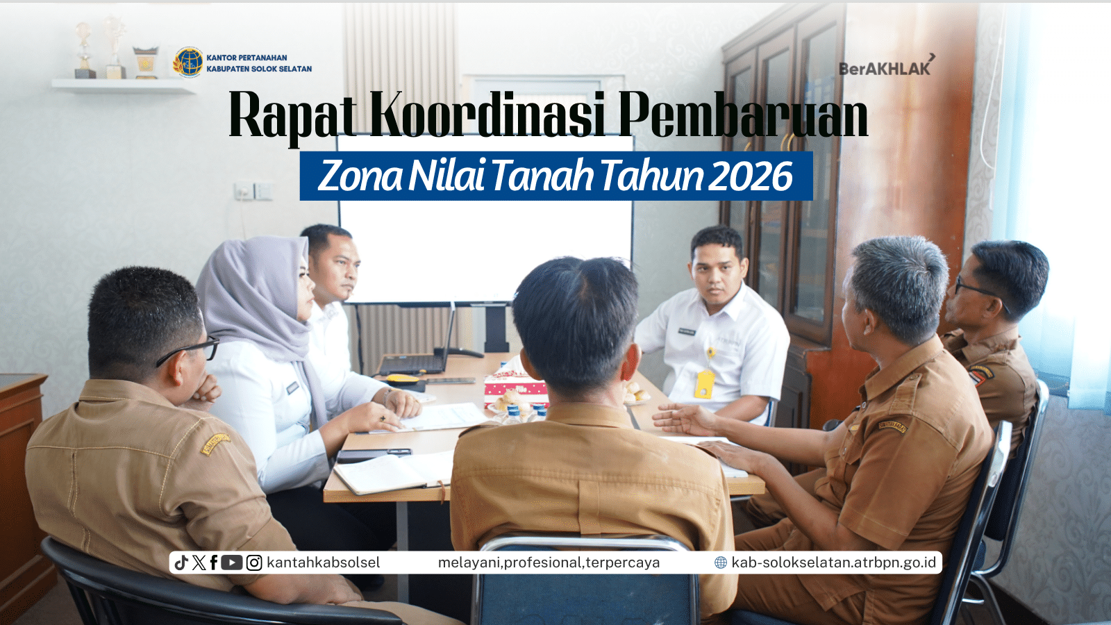 Pembaruan Zona Nilai Tanah 2026 di Kabupaten Solok Selatan melalui rapat koordinasi lintas sektor